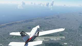 Over Boca Raton (KBCT) Florida with the beautiful Gold Coast beaches on the Atlantic Ocean